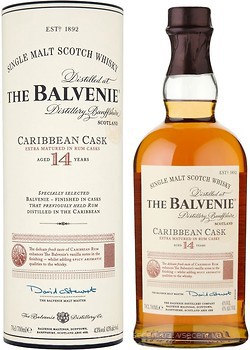 Фото Balvenie Caribbean Cask 14 YO 0.7 л в тубі