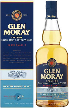 Фото Glen Moray Elgin Classic Peated Single Malt 0.7 л в подарунковій коробці