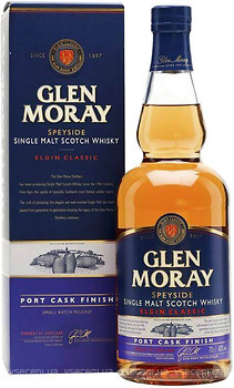 Фото Glen Moray Elgin Classic Port Cask Finish 0.7 л в подарунковій коробці