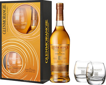 Фото Glenmorangie Original 10 YO 0.7 л в подарочной коробке с 2 стаканами