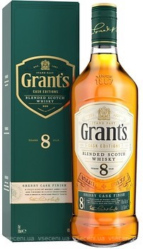 Фото Grants Sherry Cask Finish 8 YO 0.7 л в подарунковій коробці