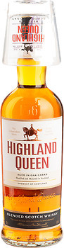 Фото Highland Queen Blended Scotch Whisky 1 л з келихом