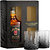 Фото Jim Beam Black Extra Aged 0.7 л в подарочной коробке с 2 стаканами