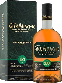 Фото GlenAllachie Cask Strength 10 YO 0.7 л в подарунковій коробці