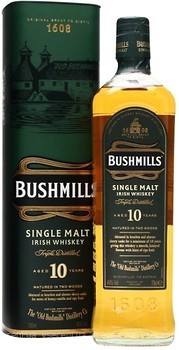 Фото Bushmills Single Malt 10 YO 0.7 л в подарочной коробке