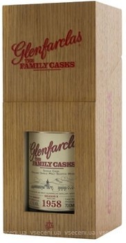 Фото Glenfarclas Family Casks 1958 43.7% 0.7 л в дерев'яній коробці