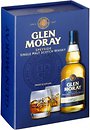Фото Glen Moray Elgin Classic 0.7 л в подарунковій коробці з 2 склянками