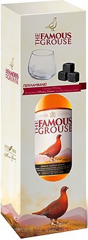 Фото Famous Grouse Blended Scotch Whisky 0.7 л в подарунковій коробці з 1 склянкою