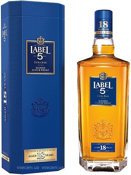Фото Label 5 Blended Scotch Whisky 18 YO 0.7 л в подарунковій коробці