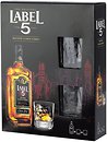 Фото Label 5 Finest Blended Scotch Whisky 0.7 л в подарунковій коробці з 2 склянками