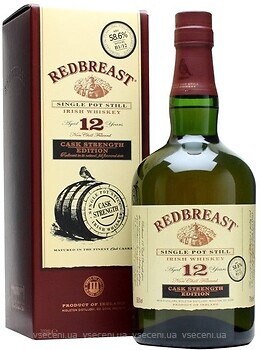 Фото Redbreast Single Pot Still Cask Strength Edition 12 YO 58.6% 0.7 л в подарунковій коробці