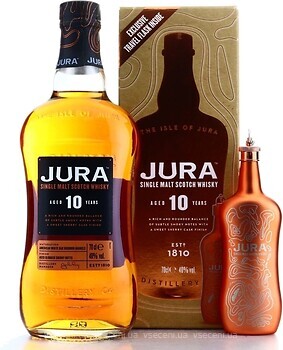 Фото Jura Single Malt 10 YO 0.7 л в подарунковій коробці з флягою