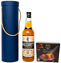 Фото Oakeshott Blended Scotch Whisky 3 YO 0.7 л в тубе, подарочный набор