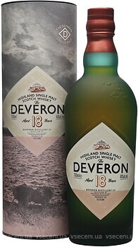 Фото Glen Deveron Highland Single Malt Scotch Whisky 18 YO 0.7 л в тубі