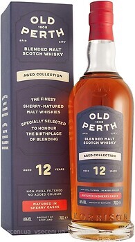 Фото Old Perth Old Perth 12 Years Blended Malt Scotch Whisky 0.7 л в подарунковій коробці