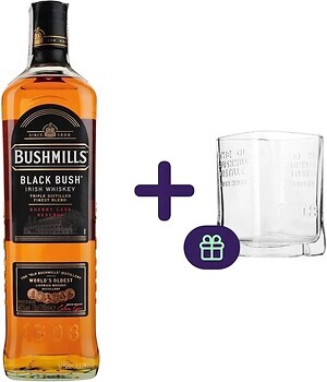 Фото Bushmills Black Bush 8 YO 0.7 л + Склянка Old fashioned 250 мл