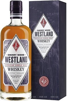 Фото Westland Peated American Sherry Wood American Single Malt Whiskey 0.7 л в подарунковій коробці