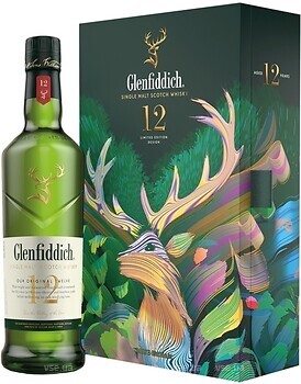Фото Glenfiddich 12 YO 0.7 л в подарунковій коробці + фляга