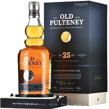 Фото Old Pulteney 25 YO 0.7 л в подарунковій коробці