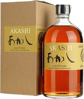 Фото Akashi Single Malt White Wine 6 YO 0.5 л в подарунковій коробці