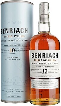 Фото BenRiach Triple Distilled 10 YO 1 л в тубі