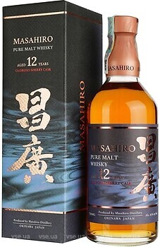 Фото Masahiro Pure Malt Oloroso Sherry Cask 12 YO 0.7 л в подарунковій коробці