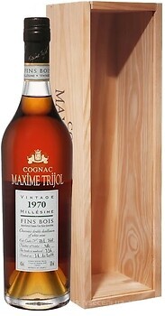 Фото Maxime Trijol Cognac Fins Bois Vintage 1970 48 років витримки 0.7 л в подарунковій упаковці