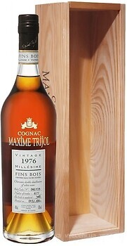 Фото Maxime Trijol Cognac Fins Bois Vintage 1976 38 років витримки 0.7 л в подарунковій упаковці
