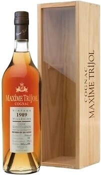 Фото Maxime Trijol Grande Champagne Vintage 1989 0.7 л в подарунковій упаковці