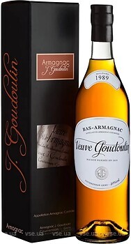 Фото Goudoulin Bas-Armagnac 1989 0.7 л в подарунковій упаковці