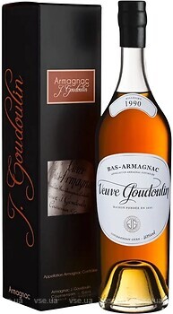 Фото Goudoulin Bas-Armagnac 1990 0.7 л в подарунковій упаковці