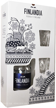 Фото Finlandia Vodka 0.7 л в подарунковій коробці з 2 чарками