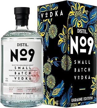 Фото Distil №9 Vodka 0.7 л в подарунковій упаковці