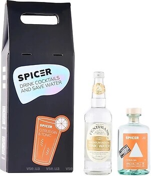 Фото Spicer Citrus Gin 0.5 л + Fentimans Tonic Water 0.5 л в подарунковій упаковці