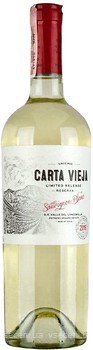 Фото Carta Vieja Sauvignon Blanc белое сухое 0.75 л