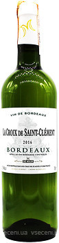 Фото De Mour La Croix de Staint-Clement Bordeaux Blanc 2016 біле сухе 0.75 л