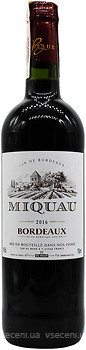 Фото De Mour Miquau Bordeaux 2016 червоне сухе 0.75 л