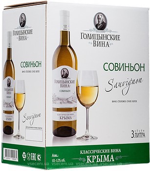 Фото Голіцинські вина Совіньон біле сухе 3 л