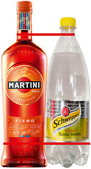 Фото Martini Fiero 0.75 л + Schweppes Indian Tonic 1 л