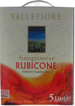 Фото Vallefiore Sangiovese Rubicone красное сухое 5 л