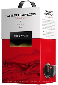 Фото Bostavan Cabernet Sauvignon червоне сухе 2 л