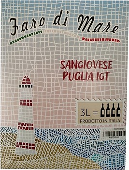 Фото Faro Di Mare Sangiovese Puglia IGT червоне сухе 3 л