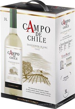 Фото Campo de Chile Sauvignon Blanc біле сухе 3 л