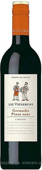 Фото Les Vignerons Grenache/Pinot Noir червоне сухе 0.75 л