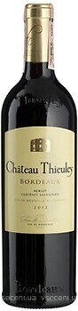 Фото Chateau Thieuley Bordeaux AOC 2012 красное сухое 0.75 л