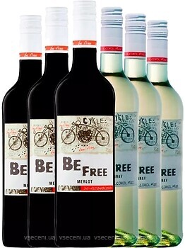 Фото Peter Mertes Be Free Merlot, Be Free Chardonnay безалкогольне червоне солодке набір вин 0.75 л