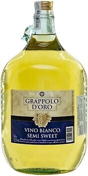 Фото Grappolo d'Oro Vino Bianco Semi Sweet біле напівсолодке 5 л