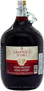 Фото Grappolo d'Oro Vino Rosso Semi Sweet червоне напівсолодке 5 л