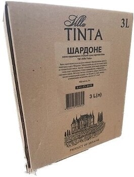 Фото Villa Tinta Chardonnay біле сухе 3 л в упаковці