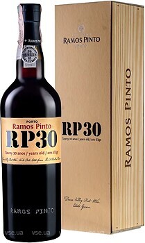 Фото Ramos Pinto Porto Tawny 30 Year Old красный сладкий 0.75 л в деревянной коробке